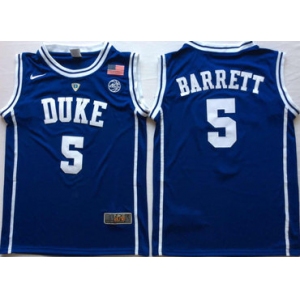 Duke Blue Devils #5 RJ Barrett Blue Nike College Basketball Jersey
