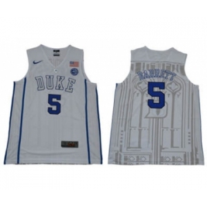 Duke Blue Devils #5 R.J. Barrett White Basketball Elite Stitched NCAA Jersey