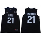 Gonzaga Bulldogs #21 Rui Hachimura Black Stitched College Jersey