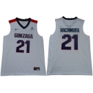 Gonzaga Bulldogs #21 Rui Hachimura White College Basketball Jersey
