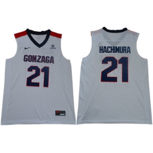 Gonzaga Bulldogs #21 Rui Hachimura White College Basketball Jersey