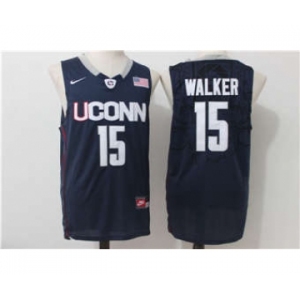 Huskies #15 Kemba Walker Blue Basketball Stitched NCAA Jersey