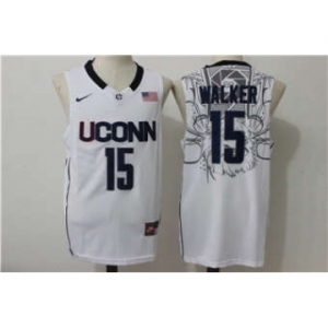 Huskies #15 Kemba Walker White Basketball Stitched NCAA Jersey