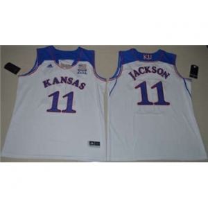 Kansas Jayhawks #11 Josh Jackson White Basketball Stitched NCAA Jersey
