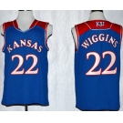 Kansas Jayhawks #22 Andrew Wiggins Blue Jersey