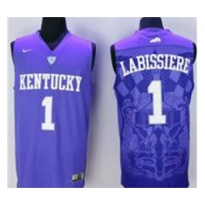 Kentucky Wildcats #1 Skal Labissiere Blue Basketball Stitched NCAA Jersey