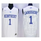 Kentucky Wildcats #1 Skal Labissiere White Basketball Stitched NCAA Jersey