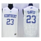 Kentucky Wildcats #23 Anthony Davis White Basketball Stitched NCAA Jersey