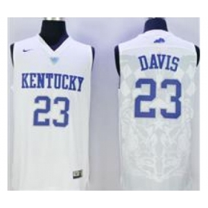 Kentucky Wildcats #23 Anthony Davis White Basketball Stitched NCAA Jersey