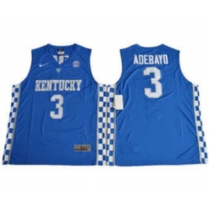 Kentucky Wildcats #3 Edrice Adebayo Royal Blue Basketball Stitched NCAA Jersey