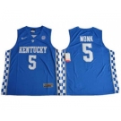 Kentucky Wildcats #5 Malik Monk Royal Blue Basketball Stitched NCAA Jersey