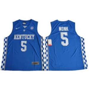 Kentucky Wildcats #5 Malik Monk Royal Blue Basketball Stitched NCAA Jersey