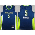 Men's Dallas Wings #5 Paige Bueckers Navy Stitched Basketball Jersey