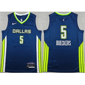 Men's Dallas Wings #5 Paige Bueckers Navy Stitched Basketball Jersey