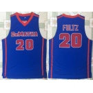 Men's DeMatha Catholic High School #20 Markelle Fultz Royal Blue Retro Swingman Stitched Basketball Jersey