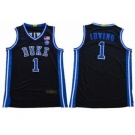 Men's Duke Blue Devils #1 Kyrie Irving Black Basketball Stitched College Jersey