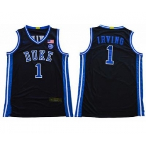 Men's Duke Blue Devils #1 Kyrie Irving Black Basketball Stitched College Jersey