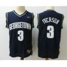 Men's Georgetown Hoyas #3 Allen Iverson Black Colleg