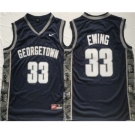 Men's Georgetown Hoyas #33 Patrick Ewing Navy Stitched Jersey