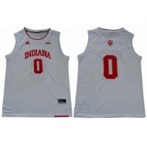 Men's Hoosiers #0 Romeo Langford White Big 10 Patch Stitched College Basketball Jersey