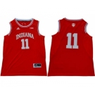 Men's Hoosiers #11 Isiah Thomas Red Big 10 Patch Stitched College Basketball Jersey