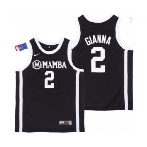 Men's Mamba #2 Gianna Black College Basketball Swingman Stitched Nike Jersey