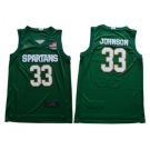 Men's Michigan State Spartans #33 Magic Johnson Green 2019 Stitched College Basketball Jersey