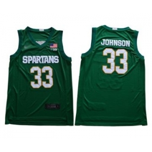 Men's Michigan State Spartans #33 Magic Johnson Green 2019 Stitched College Basketball Jersey