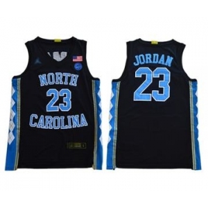 Men's North Carolina #23 Michael Jordan Black Stitched College Basketball Jersey