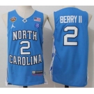 Men's North Carolina Tar Heels #2 Joel Berry II Light Blue Final Four Patch College Basketball 2017 Brand Jordan Swingman Stitched NCAA Jersey