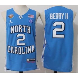 Men's North Carolina Tar Heels #2 Joel Berry II Light Blue Final Four Patch College Basketball 2017 Brand Jordan Swingman Stitched NCAA Jersey