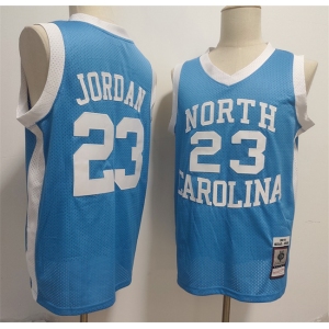 Men's North Carolina Tar Heels #23 Michael Jordan Light Blue Throwback Stitched Jersey