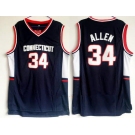 Men's University Of Connecticut #34 Ray Allen Navy Blue College Basketball Swingman Stitched NCAA Jersey
