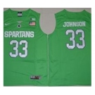 Michigan State Spartans #33 Magic Johnson Apple Green Basketball Stitched NCAA Jersey