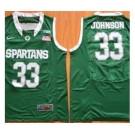 Michigan State Spartans #33 Magic Johnson Green Basketball Stitched NCAA Jersey