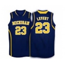 Michigan Wolverines #23 Caris Levert Basketball blue Jersey