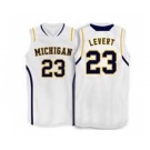 Michigan Wolverines #23 Caris Levert Basketball white Jersey