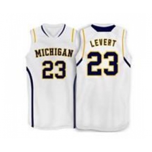 Michigan Wolverines #23 Caris Levert Basketball white Jersey