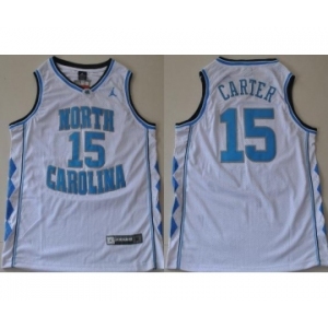 North Carolina #15 Vince Carter White College Basketball Jersey