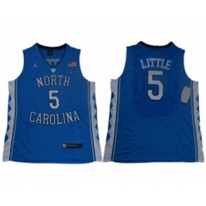 North Carolina #5 Nassir Little Blue Basketball Stitched NCAA Jersey