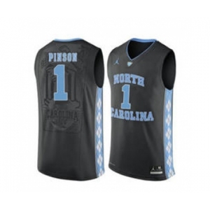 North Carolina Tar Heels #1 Theo Pinson Black College Basketball Jersey