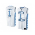 North Carolina Tar Heels #1 Theo Pinson White College Basketball Jersey