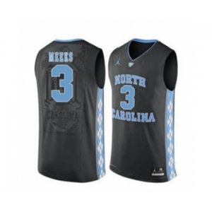 North Carolina Tar Heels #3 Kennedy Meeks Black College Basketball Jersey