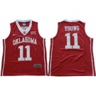 Oklahoma Sooners #11 Trae Young Red Basketball New XII Stitched NCAA Jersey