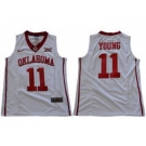 Oklahoma Sooners #11 Trae Young White Basketball New XII Stitched NCAA Jersey