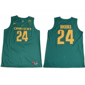 Oregon Ducks #24 Dillon Brooks Green Basketball PAC-12 Patch Stitched NCAA Jersey