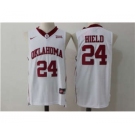 Sooners #24 Buddy Hield White Basketball New XII Stitched NCAA Jersey