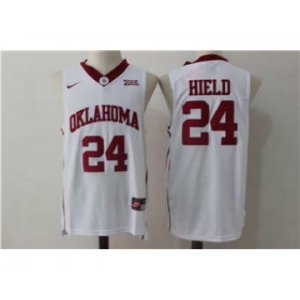 Sooners #24 Buddy Hield White Basketball New XII Stitched NCAA Jersey