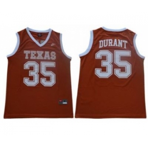 Texas Longhorns #35 Kevin Durant Orange Stitched College Basketball Jersey
