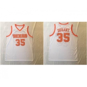 Texas Longhorns #35 Kevin Durant White Stitched College Basketball Jersey